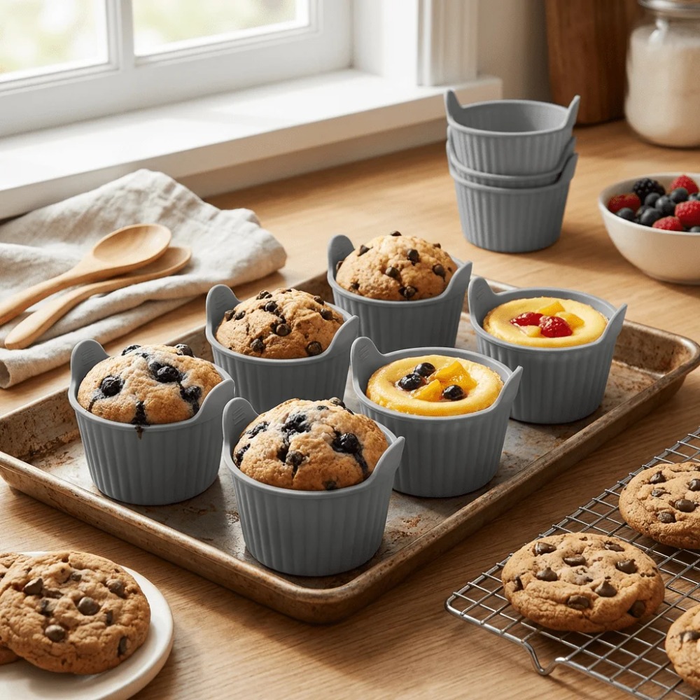 Kitchen Pro Baking Tray - 6 Pçs Molde De Silicone Para