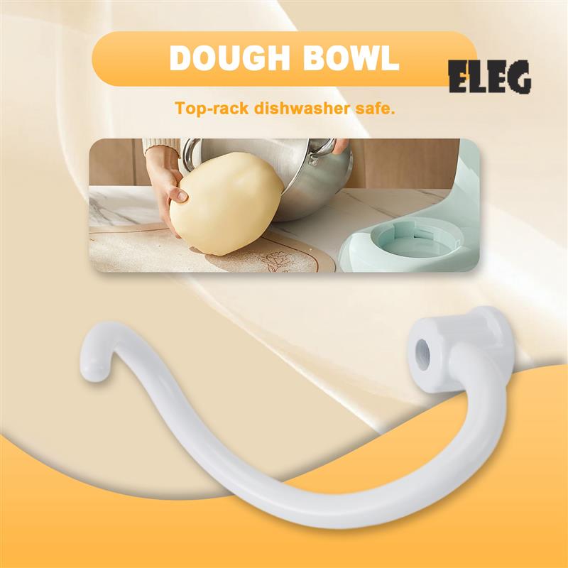Stand Mixer Bowl - Gancho de massa de metal revestido