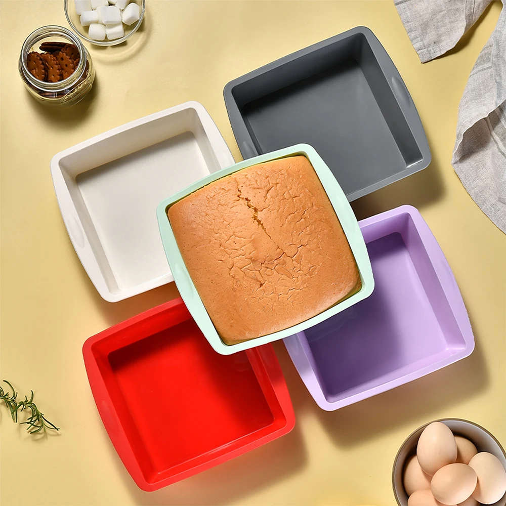 Kitchen Baking Items - Molde de bolo quadrado de silicone,