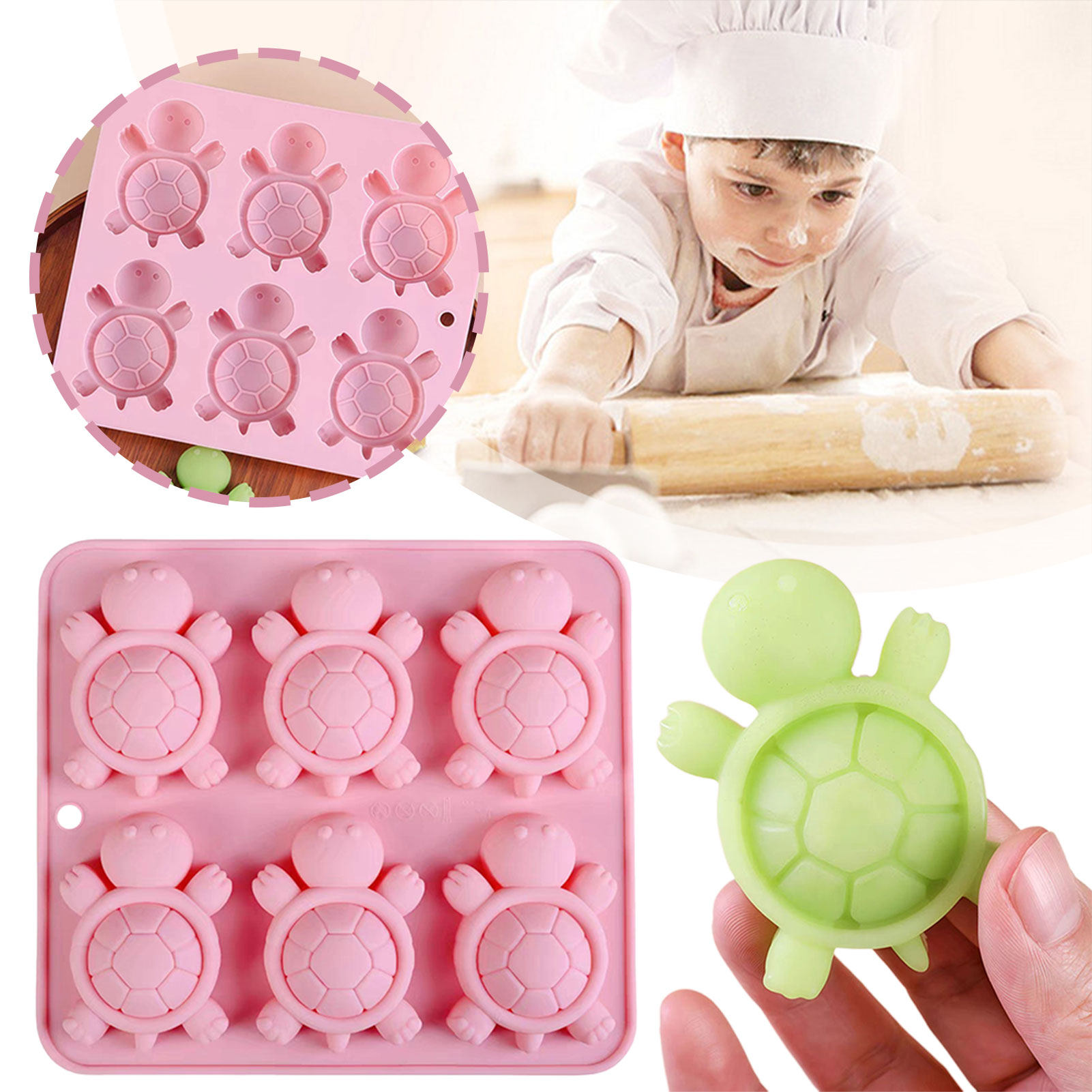 Kitchen Baking Trays - Tartarugas Bandeja de gelo Tortarias 3D