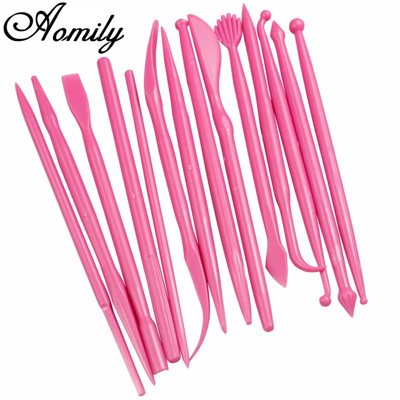 Fondant Smoother Set - Aomily 14 pçs/set Escultura Cortador de