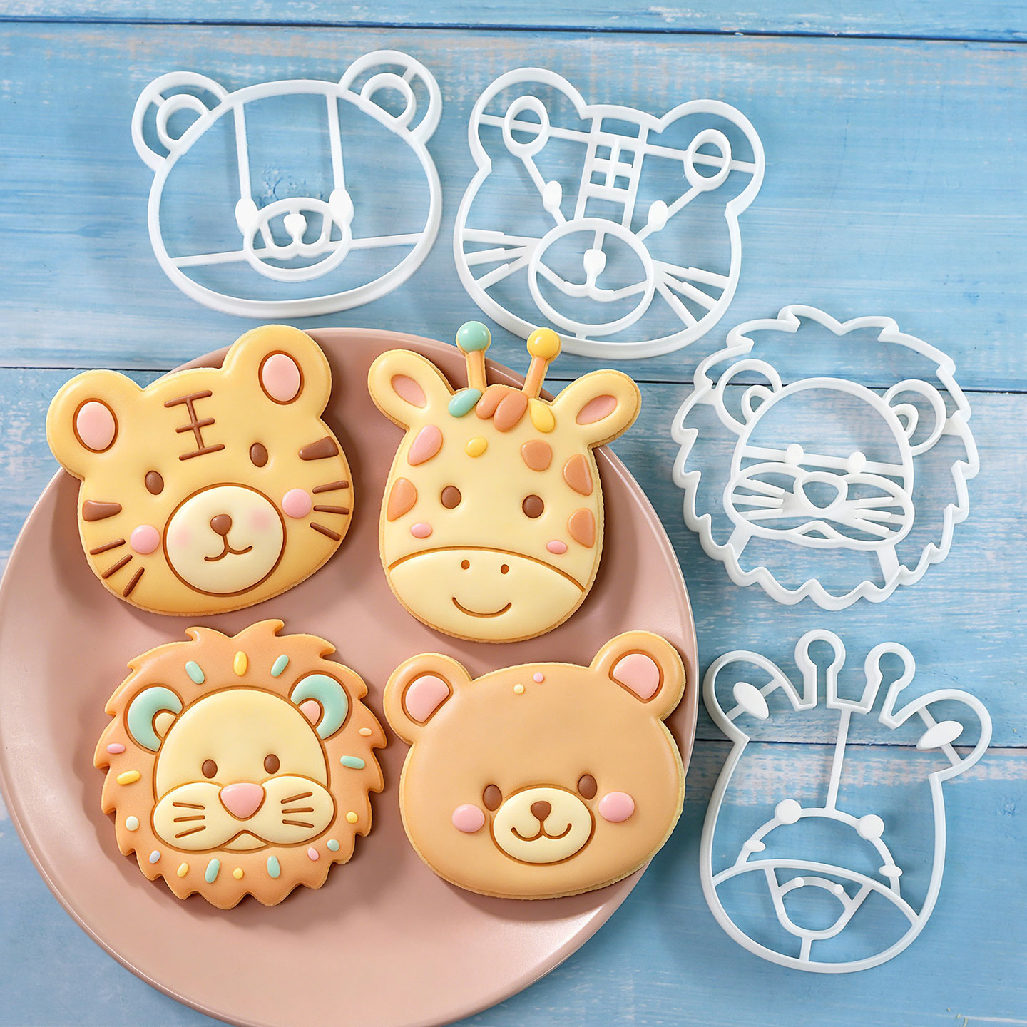 Kitchen Baking Items - Conjunto de 4 Cortadores de Biscoito