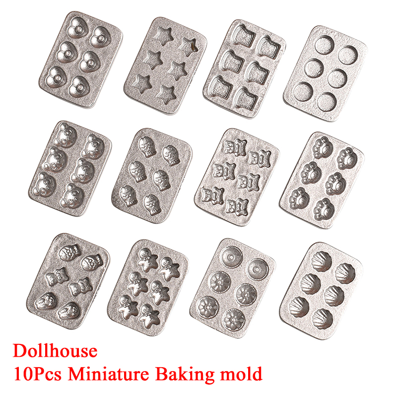 Kitchen Baking Trays - 10 pçs casa de boneca em