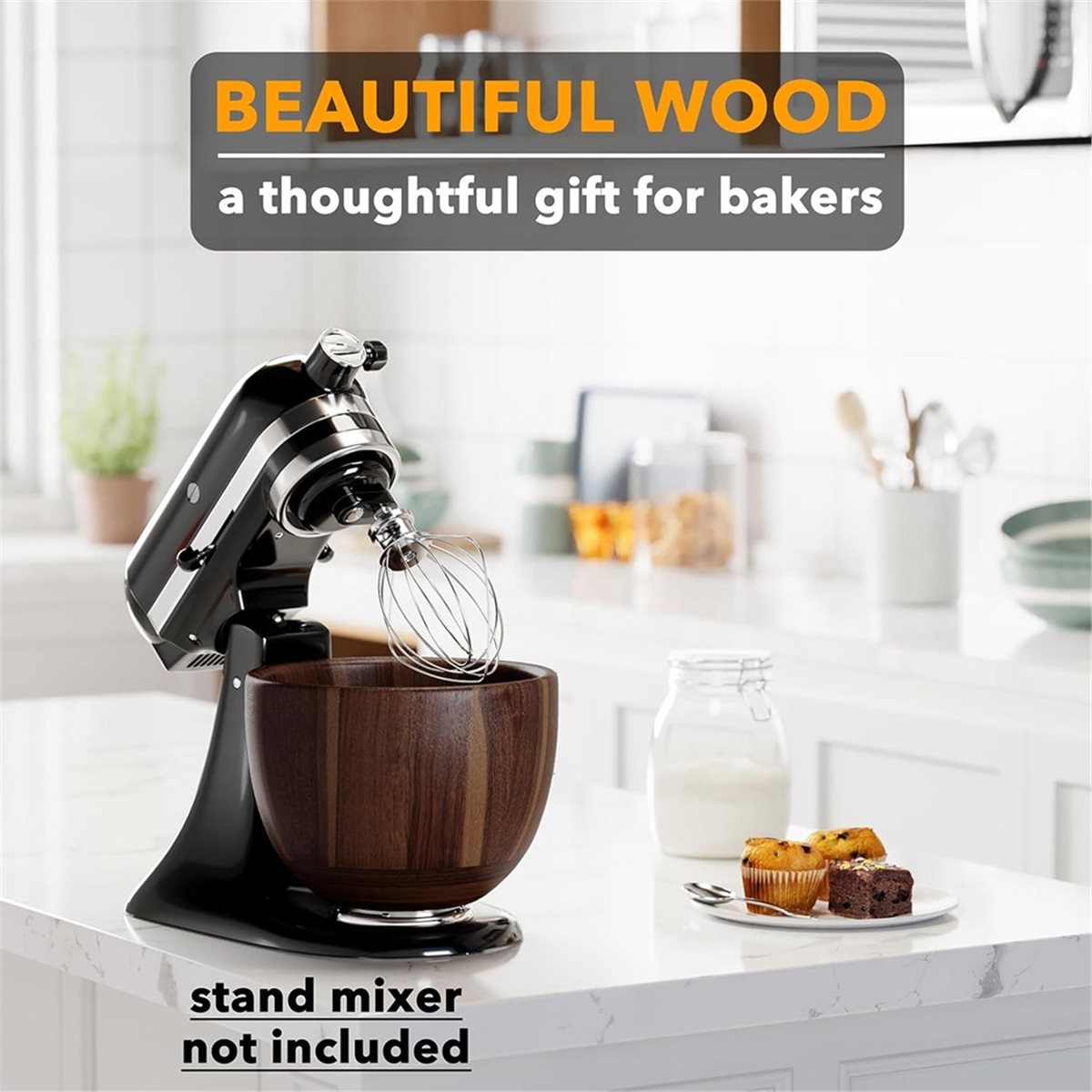 Stand Mixer Bowl - (A25M) Tigela de Madeira para Batedeira