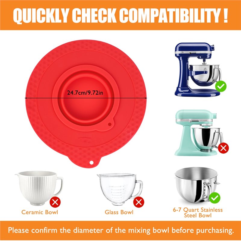 Tampa de Silicone AD24 para Ti - Stand Mixer Bowl avaliação e preço
