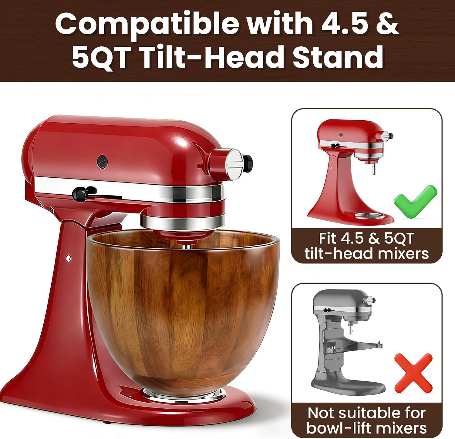 Tigela de Mistura de Madeira K - Stand Mixer Bowl avaliação e preço