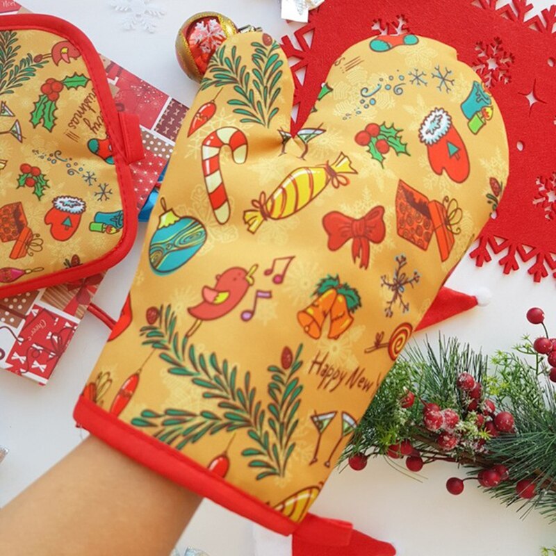 2 pçs/set luvas de forno de na - Kitchen Baking Gifts avaliação e preço